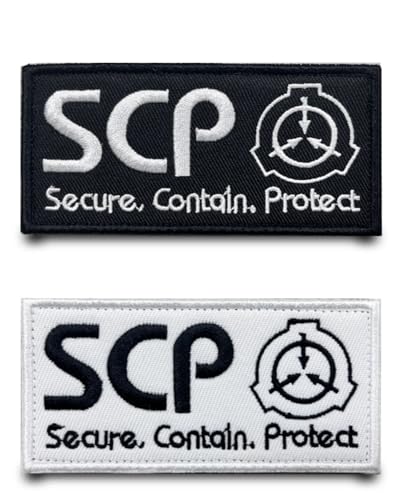 2 Stück SCP Foundation Logo Schwarz und Weiß Lustiger Patch Hook & Loop Stickerei Flagge Patch Taktische Aufnäher Applikation für Jacke Jeans T-Shirt Rucksäcke Weste Kleidung Hut 2 Stück SCP Foundation Logo Schwarz und Weiß Lustiger Patch Hook & Loop Stickerei Flagge Patch Taktische Aufnäher Applikation für Jacke Jeans T-Shirt Rucksäcke Weste Kleidung Hut von Tuyatezhi