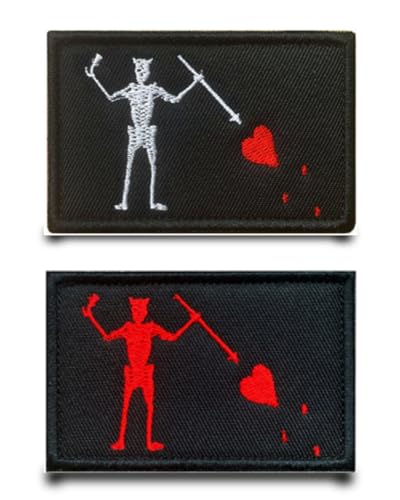 2 Stück Schwarzer Bart Pirat Flagge Patch Lustiger Gestickt Abzeichen mit Stickerei Taktisch Militär Patch Applikationen für Kleidung Taschen Rucksäcke Weste Draussen Kleidung Jacke Jeans 2 Stück Schwarzer Bart Pirat Flagge Patch Lustiger Gestickt Abzeichen mit Stickerei Taktisch Militär Patch Applikationen für Kleidung Taschen Rucksäcke Weste Draussen Kleidung Jacke Jeans von Tuyatezhi