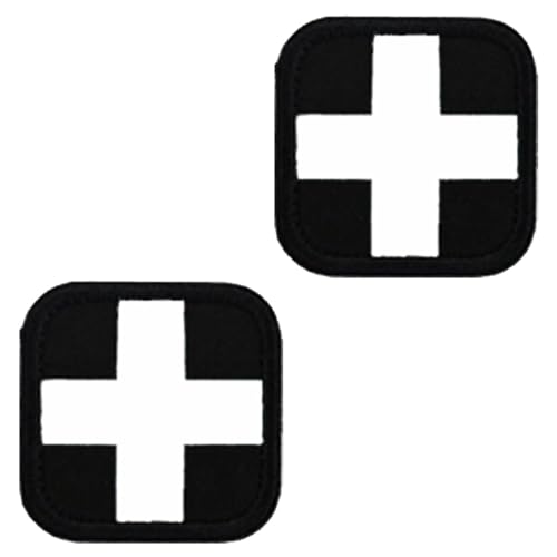 2 Stück Schwarzes Kreuz Lustige Patch Abnehmbare Aufnäher mit Stickerei Taktische Militär Flagge Patch Applikation für Taschen Jacke Weste Kleidung Baseballkappe Rucksäcke Draussen von Tuyatezhi