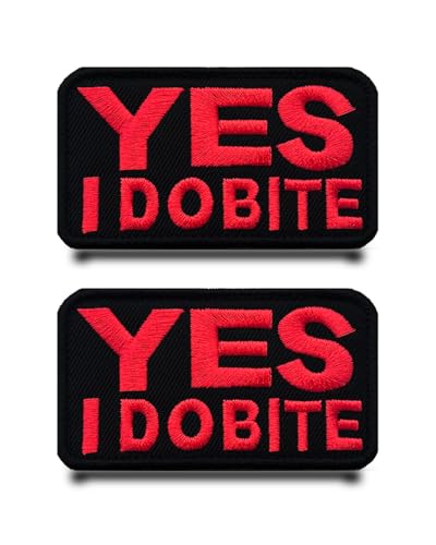 2 Stück"YES I DO BITE"Lustige Flagge Patch Abnehmbare Aufnäher mit Stickereiverschluss Applikation Taktisch Militär Patch für Kleidung Taschen Abzeichen Jacke Weste Rucksäcke 2 Stück"YES I DO BITE"Lustige Flagge Patch Abnehmbare Aufnäher mit Stickereiverschluss Applikation Taktisch Militär Patch für Kleidung Taschen Abzeichen Jacke Weste Rucksäcke von Tuyatezhi