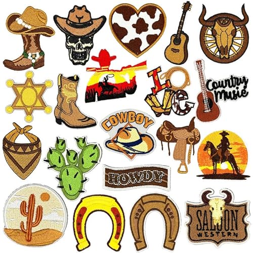 20 Stück Cowgirl-Emblem, zum Aufbügeln oder Aufnähen, bestickter Stoff, niedliche Stile, Patches für Kleidung, Jeans, T-Shirts, Rucksäcke, Jacken, Westen, Hüte, Nähapplikationen, DIY-Dekoration 20 Stück Cowgirl-Emblem, zum Aufbügeln oder Aufnähen, bestickter Stoff, niedliche Stile, Patches für Kleidung, Jeans, T-Shirts, Rucksäcke, Jacken, Westen, Hüte, Nähapplikationen, DIY-Dekoration von Tuyatezhi