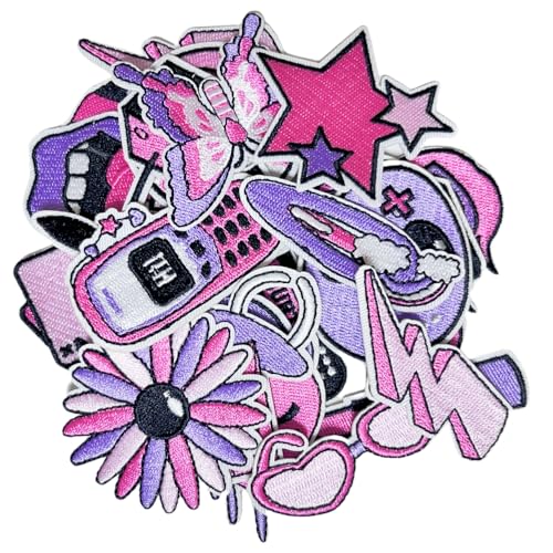 21 Stück lila Mix and Match Emblem zum Aufbügeln oder Aufnähen, bunt bestickt, modisch, Mädchen, niedliche Stile, Aufnäher, Applikation, DIY-Dekoration, Zubehör für Kleidung, T-Shirts, Rucksäcke 21 Stück lila Mix and Match Emblem zum Aufbügeln oder Aufnähen, bunt bestickt, modisch, Mädchen, niedliche Stile, Aufnäher, Applikation, DIY-Dekoration, Zubehör für Kleidung, T-Shirts, Rucksäcke von Tuyatezhi
