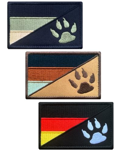 3 Stück Hundepfote Deutschland Flagge-Patch Stickerei Taktische Militär Patch,Aufnäher mit Stickereiverschluss Airsoft für Taktische Hund Kleidung Baseballkappe Weste Hundegeschirr 3 Stück Hundepfote Deutschland Flagge-Patch Stickerei Taktische Militär Patch,Aufnäher mit Stickereiverschluss Airsoft für Taktische Hund Kleidung Baseballkappe Weste Hundegeschirr von Tuyatezhi