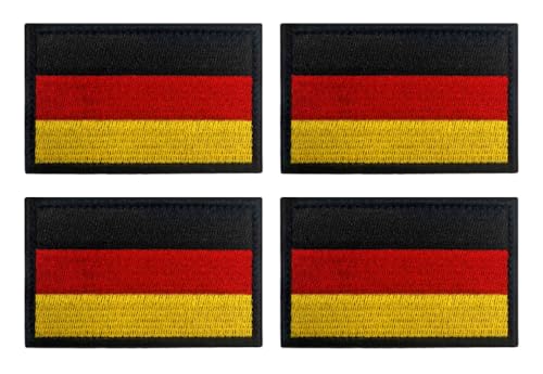 4 Stück Deutsche Flagge Patch Bügelbild Aufbügler Iron on Flicken Taktisch Militär Applikation für Kleidung Baseballkappe Taschen Weste Jacke Rucksäcke 4 Stück Deutsche Flagge Patch Bügelbild Aufbügler Iron on Flicken Taktisch Militär Applikation für Kleidung Baseballkappe Taschen Weste Jacke Rucksäcke von Tuyatezhi