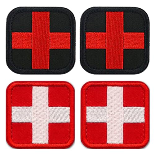 4 Stück Sanitäter Rotes Kreuz Flagge Patch Stickerei Taktische Militär Patch,Aufnäher mit Stickereiverschluss Applikationen für Stickereibänder Rucksäcke Kleidung Jacke Taschen Abzeichen 4 Stück Sanitäter Rotes Kreuz Flagge Patch Stickerei Taktische Militär Patch,Aufnäher mit Stickereiverschluss Applikationen für Stickereibänder Rucksäcke Kleidung Jacke Taschen Abzeichen von Tuyatezhi