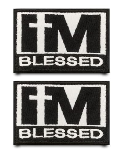 Aufnäher mit Aufschrift "I'm Blessed", bestickt, für Jacken, Kleidung, Rucksäcke, Hüte, Westen, Abzeichen, zum Aufnähen von Segen, Kostümen, DIY-Zubehör, 2 Stück Aufnäher mit Aufschrift "I'm Blessed", bestickt, für Jacken, Kleidung, Rucksäcke, Hüte, Westen, Abzeichen, zum Aufnähen von Segen, Kostümen, DIY-Zubehör, 2 Stück von Tuyatezhi