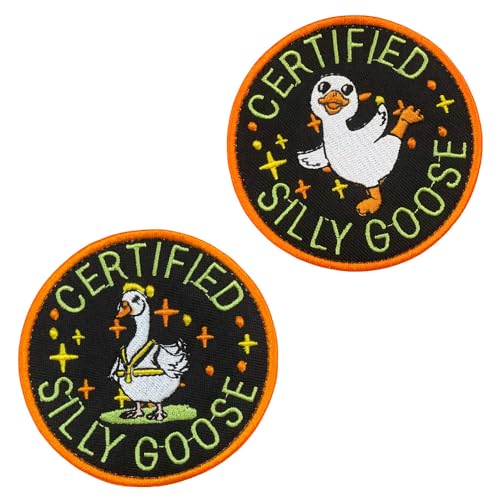 Aufnäher mit Aufschrift "Silly Gans", bestickt, mit Klettverschluss, taktische Applikation, lustiges Enten-Kostüm, Zubehör, Patches für Kleidung, Rucksäcke, Jacken, Hüte, Westen, Jeans, 2 Stück Aufnäher mit Aufschrift "Silly Gans", bestickt, mit Klettverschluss, taktische Applikation, lustiges Enten-Kostüm, Zubehör, Patches für Kleidung, Rucksäcke, Jacken, Hüte, Westen, Jeans, 2 Stück von Tuyatezhi