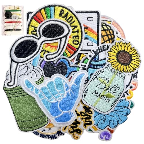 Aufnäher zum Aufbügeln oder Aufnähen, bunt, bestickt, Ozean, Strand, Sommer, niedliche Stile, Nähapplikation, DIY-Dekoration, Zubehör für Jeans, Kleidung, T-Shirts, Rucksäcke, Westen, Hüte, 20 Stück Aufnäher zum Aufbügeln oder Aufnähen, bunt, bestickt, Ozean, Strand, Sommer, niedliche Stile, Nähapplikation, DIY-Dekoration, Zubehör für Jeans, Kleidung, T-Shirts, Rucksäcke, Westen, Hüte, 20 Stück von Tuyatezhi