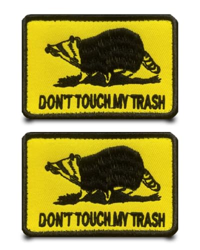 Bestickter Aufnäher mit der Aufschrift "Don't Touch My Trash", mit Klettverschluss, taktische Applikation, lustig, englisch, für Kleidung, Rucksäcke, Jacken, Hüte, Westen, Jeans, 2 Stück Bestickter Aufnäher mit der Aufschrift "Don't Touch My Trash", mit Klettverschluss, taktische Applikation, lustig, englisch, für Kleidung, Rucksäcke, Jacken, Hüte, Westen, Jeans, 2 Stück von Tuyatezhi