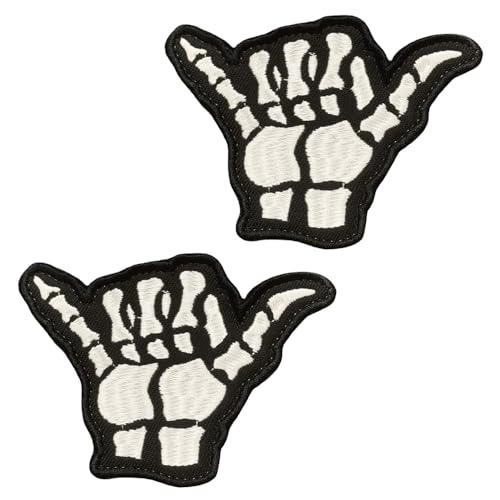 Gestenaufnäher im Hip-Hop-Stil, bestickt, mit Klettverschluss, taktische Applikation, lustige Musik, DIY, Kostüm-Zubehör, Patches für Kleidung, Rucksäcke, Jacken, Hüte, Westen, Jeans, 2 Stück von Tuyatezhi
