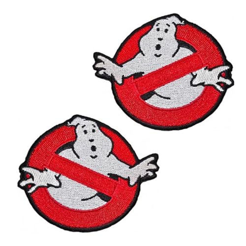 Lustiger Aufnäher mit Ghostbusters-Motiv, bestickt, zum Aufbügeln oder Aufnähen, für Jacken, Kleidung, Jeans, Hüte, Rucksäcke, Westen, Taschen, 2 Stück Lustiger Aufnäher mit Ghostbusters-Motiv, bestickt, zum Aufbügeln oder Aufnähen, für Jacken, Kleidung, Jeans, Hüte, Rucksäcke, Westen, Taschen, 2 Stück von Tuyatezhi