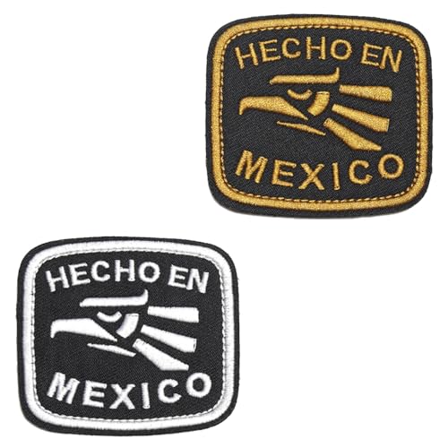 Lustiges Hecho En Mexico Taktisches Aufnäher, bestickter Verschluss, Militär-Aufnäher für Jeans, Taschen, Hüte, Kleidung, Rucksäcke, Jacken, Westen, 2 Stück Lustiges Hecho En Mexico Taktisches Aufnäher, bestickter Verschluss, Militär-Aufnäher für Jeans, Taschen, Hüte, Kleidung, Rucksäcke, Jacken, Westen, 2 Stück von Tuyatezhi