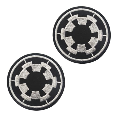 Runder Filmaufnäher, Motiv: galaktisches Imperium, Zielflagge, lustig, bestickt, Klettverschluss, taktische Militär-Patches für Jacke, Weste, Taschen, Kleidung, Jeans, Mützen, Rucksäcke, 2 Stück Runder Filmaufnäher, Motiv: galaktisches Imperium, Zielflagge, lustig, bestickt, Klettverschluss, taktische Militär-Patches für Jacke, Weste, Taschen, Kleidung, Jeans, Mützen, Rucksäcke, 2 Stück von Tuyatezhi