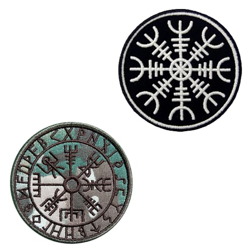 Wikinger Nord EU Rune Kompass Lustige Patches Taktische Klettverschluss-Applikation Emblem Militär Patches für Rucksäcke, Mützen, Westen, Jeans, Kleidung, Hüte, 2 Stück Wikinger Nord EU Rune Kompass Lustige Patches Taktische Klettverschluss-Applikation Emblem Militär Patches für Rucksäcke, Mützen, Westen, Jeans, Kleidung, Hüte, 2 Stück von Tuyatezhi