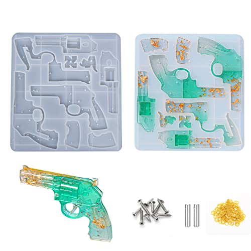Tuzsocr Epoxidharz-Form, 3D-Pistolen-Silikonformen, Pistolenform, Kristallschmuck-Gussformen, DIY-Handwerk, 3D-Pistole, Harz-Werkzeug für DIY, Schlüsselanhänger, Anhänger, Handwerk, Heimdekoration Tuzsocr Epoxidharz-Form, 3D-Pistolen-Silikonformen, Pistolenform, Kristallschmuck-Gussformen, DIY-Handwerk, 3D-Pistole, Harz-Werkzeug für DIY, Schlüsselanhänger, Anhänger, Handwerk, Heimdekoration von Tuzsocr