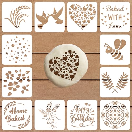 Artisan Brot-Schablonen | Brot-, Kuchen-, Kaffee-, Kuchen- und Keksschablonen zum Dekorieren Ihres eigenen, einzigartigen Design-Backschablonen-Set Artisan Brot-Schablonen | Brot-, Kuchen-, Kaffee-, Kuchen- und Keksschablonen zum Dekorieren Ihres eigenen, einzigartigen Design-Backschablonen-Set von TvwiKo
