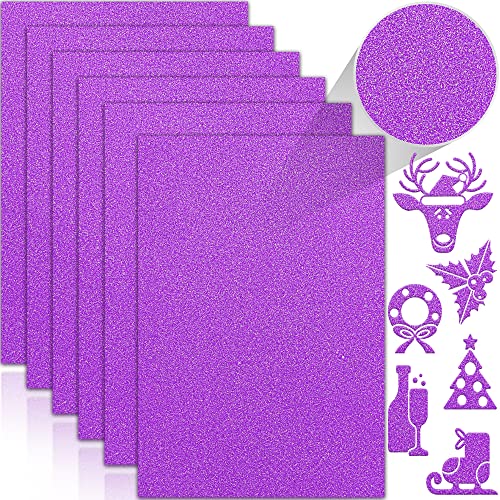 Twavang 24 Blatt lila Glitzer Kartonpapier, A4 Premium Glitzerpapier für Scrapbook, DIY Projekte, Party Dekoration, Geschenkbox Verpackung 250 g/m²/41,7 kg von Twavang
