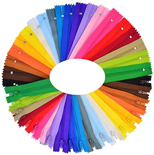 Tweal Nylon, Reißverschluss, Nylon, zum Nähen und Basteln, 25 Farben, 23 cm von Tweal