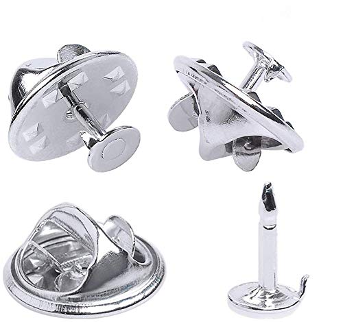 Pin Backs,50 Paare Schmetterling Kupplung mit Blanko Pins für DIY Schmuck Machen,Silbern Pin Backs,50 Paare Schmetterling Kupplung mit Blanko Pins für DIY Schmuck Machen,Silbern von Tweal