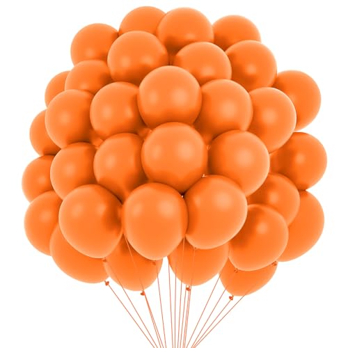 Luftballons Orange 100pcs Halloween Luftballons Party Deko Orange Geburtstag Deko Orange Ballons Orange Orangene Luftballons Halloween Deko Set Halloween Dekoration Halloween Balloons Deko von Twidels