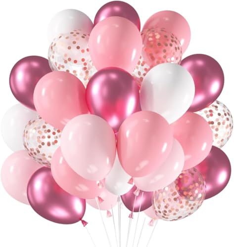 Luftballons rosa Set mit 60 Luftballons Party Dekorationen Geburtstag, Abschluss Jahrestag Baby Shower von Twidels