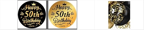 Schwarz Gold 50 Geburtstag Deko Happy Birthday Ballon 24 Stück Deko 50 Jahre für Party Dekoration,Geburtstagsparty Schwarz Gold 50 Geburtstag Deko Happy Birthday Ballon 24 Stück Deko 50 Jahre für Party Dekoration,Geburtstagsparty von Twidels