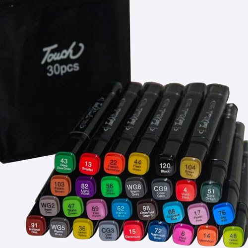 Twiller 30 Filzstifte Set, Twin Marker Stifte für Erwachsene Kinder, Stabilo Marker & Filzstifte für Comics Manga Pinsel Tip zum Skizzieren Kalligraphieren Zeichnen Twiller 30 Filzstifte Set, Twin Marker Stifte für Erwachsene Kinder, Stabilo Marker & Filzstifte für Comics Manga Pinsel Tip zum Skizzieren Kalligraphieren Zeichnen von Twiller