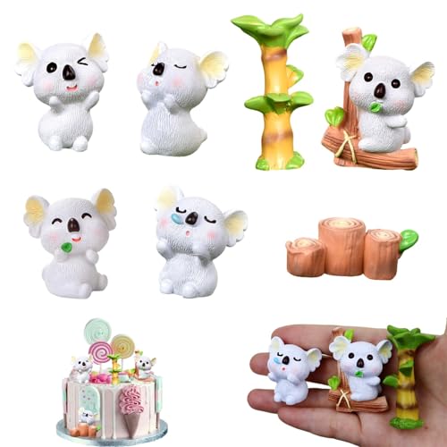 Miniatur Koala Figuren Tortendeko, 7 Stücke Koala Tortenfiguren Koala Kuchen Toppers, Miniatur Koala Ornamente für Torten Dekoration, Micro Landschaft, DIY Ornamente Miniatur Koala Figuren Tortendeko, 7 Stücke Koala Tortenfiguren Koala Kuchen Toppers, Miniatur Koala Ornamente für Torten Dekoration, Micro Landschaft, DIY Ornamente von Twinice