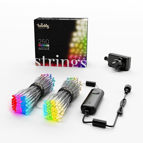Twinkly Strings 250 LED RGB+ Weiß, LED-Lichterkette, Smarte LEDs für den Innen- und Außenbereich, Kompatibel mit Alexa und Google Home, IP44, App-Steuerung, Transparentes Kabel, 20m Twinkly Strings 250 LED RGB+ Weiß, LED-Lichterkette, Smarte LEDs für den Innen- und Außenbereich, Kompatibel mit Alexa und Google Home, IP44, App-Steuerung, Transparentes Kabel, 20m von Twinkly