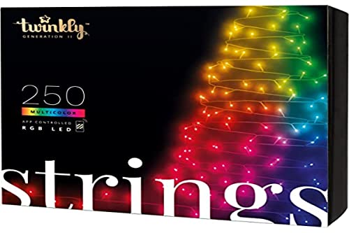 Twinkly - TWS250STP 250 RGB-Multicolor-LED Lichterkette - App-gesteuerte LED Weihnachtsbeleuchtung mit schwarzem Kabel (20m) - Unterstützt IoT & Razer Chroma - Dekorationen für Innen- und Außenbereich von Twinkly