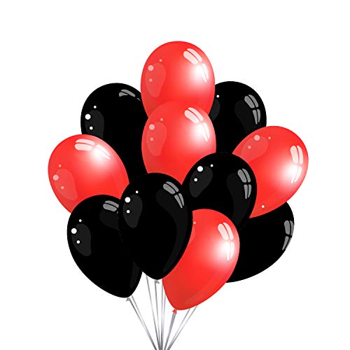 30 Luftballons, je 15 Stück pro Farbe - in verschiedenen Farben - 100% Naturlatex & 100% biologisch abbaubar - twist4 (schwarz/rot) von Twist4