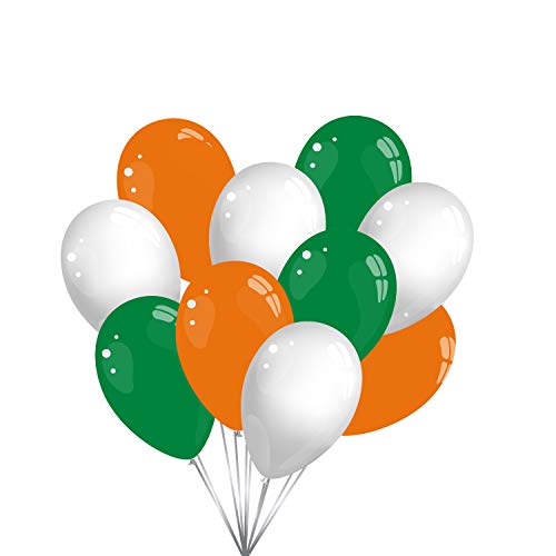 Premium Luftballons Fussballdeko - Made in DE - 100% Naturlatex & 100% biologisch abbaubar - 15 Stück -Ballons als Fanartikel, Fußball, Länder - für Helium geeignet - twist4® (orange/grün/weiß, 15) von Twist4