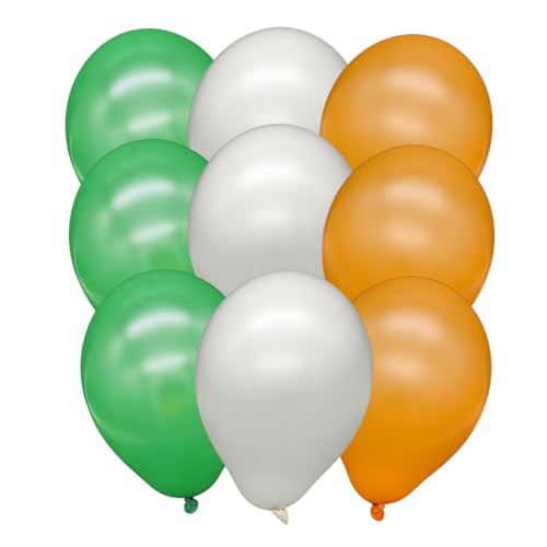 Premium Luftballons Fussballdeko - Made in DE - 100% Naturlatex & 100% biologisch abbaubar - 15 Stück -Ballons als Fanartikel, Fußball, Länder - für Helium geeignet - twist4® (orange/grün/weiß, 15) von Twist4