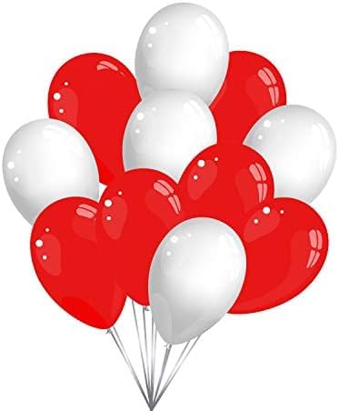 Luftballons rot/weiß - 100% Naturlatex & 100% biologisch abbaubar - Premiumqualität made in EU - Marke twist4 (30 Stück) von Twist4