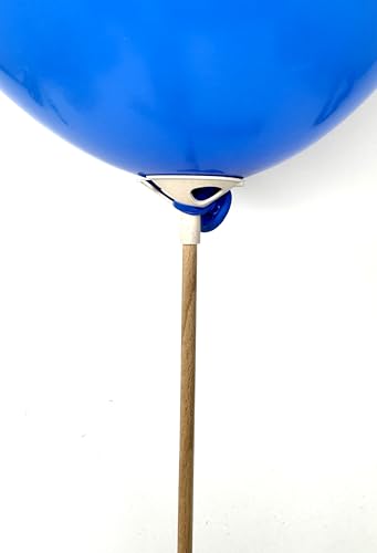 Öko Ballonstäbe Stäbe Halter für Luftballons - PLASTIKFREI 29cm Ballonstab, Cup: kunststofffreies Material - wiederverwendbar - Made in Germany (10 Stück Holz) von Twist4