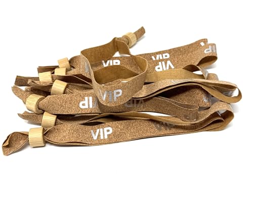 Original Twist4 VIP Stoff Einlassbänder - made in DE - seit 2001 - Festivalbändchen Kontrollbänder VIP Eintrittsbänder (KORK, 10) von Twist4