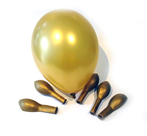 Twist4 Luftballons - Made in EU - Premiumqualität - 100% Naturlatex - Dekorationen für Geburtstage, Babyparties, Hochzeiten und Taufen (gold, 25 Stück) von Twist4