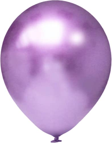 Twist4 Luftballons Metallic, XL - 40-45cm, 50 Stück Luftballons Bunt - 100% Naturlatex - schadstoffrei - Made in DE - in 6 Metallicfarben, Metallic Balloons für Deko (48 Stück, Purple) von Twist4