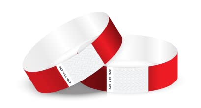 Tyvek EInlassbänder bedruckt 1C (rot, 100 Stück) von Twist4