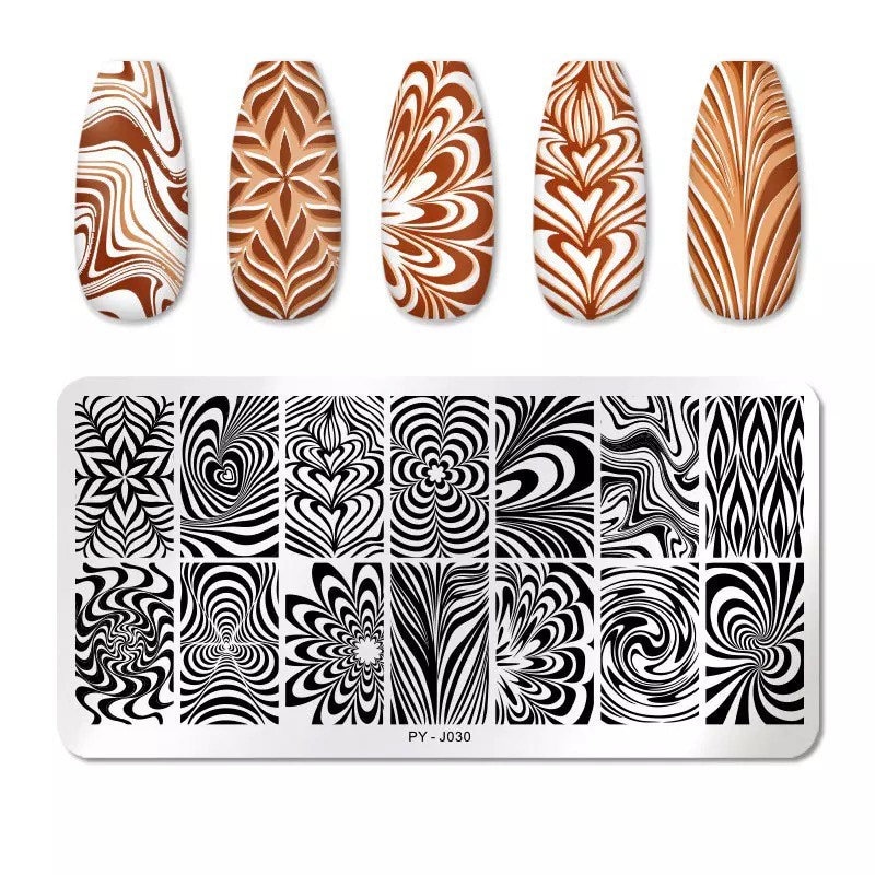 Swirl Art Stamping Platte Nagel Stempel Für Diy Maniküre Nail Werkzeug Plate von TwistedRealityCrafts