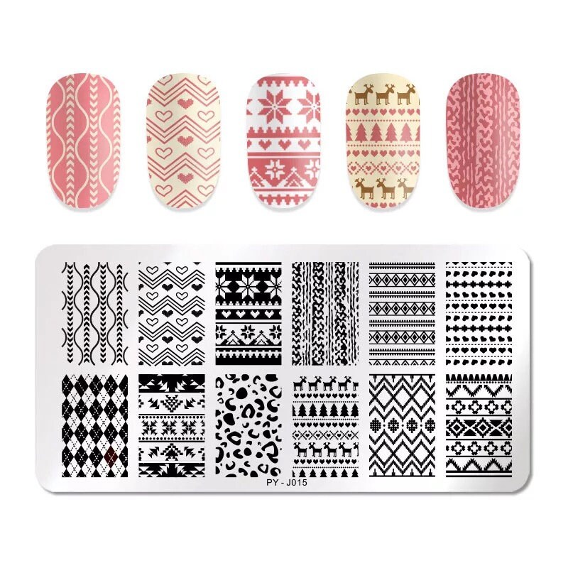 Winter Weihnachten Muster Nail Art Stamping Platte Nagel Stempel Für Diy Maniküre Winter Weihnachten Muster Nail Art Stamping Platte Nagel Stempel Für Diy Maniküre von TwistedRealityCrafts