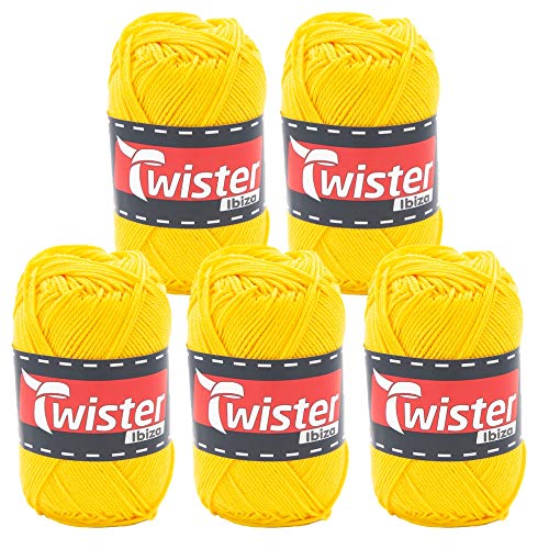 Twister Ibiza Wolle, Baumwolle, Gelb, 125m, 5 Twister Ibiza Wolle, Baumwolle, Gelb, 125m, 5 von Twister