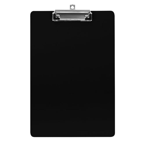 Klemmbretter für Lehrer, Krankenschwestern und Büro, 21,6 x 31,8 cm, A4, Acryl-Klemmbretter für 80–100 Blatt, FBA-Schwarz von Twkzynj
