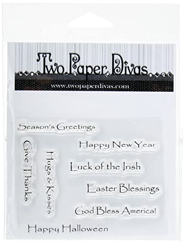 Zwei Papier Divas Clear Stamps 6 x 4.5-inch-Banners # 4 von Two Paper Divas