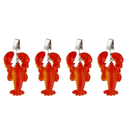 TwoFish Home Set mit 4 Hummern, Kunstharz, Tischdeckenbeschwerer, Hummer, Handwerk, Tischdeckenklammern, 4 Stück TwoFish Home Set mit 4 Hummern, Kunstharz, Tischdeckenbeschwerer, Hummer, Handwerk, Tischdeckenklammern, 4 Stück von TwoFish