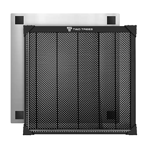 Twotrees Honeycomb Wabentisch für Laser Graviermaschine, 500x500x22mm(19.68"*19.68"*0.86") Waben Laser Arbeitsplatte, Tischschutz mit Aluminiumplatte, Kompatibel mit verschiedenen Graviermaschinen von Twotrees