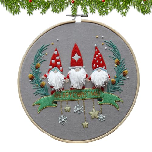 TyCylKu Frohe Weihnachten Stickset Ornamente | Weihnachtsstiche DIY-Ornamente,DIY handgesticktes Kreuzstich-Materialset für Anfänger TyCylKu Frohe Weihnachten Stickset Ornamente | Weihnachtsstiche DIY-Ornamente,DIY handgesticktes Kreuzstich-Materialset für Anfänger von TyCylKu