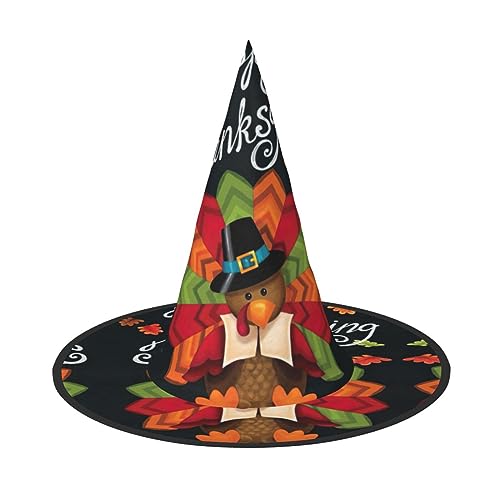 Halloween Hexenhut Gruselige Karnevalsmütze Magier Cap für Halloween Abenteuer Happy Thanksgiving Truthahn von TyEdee