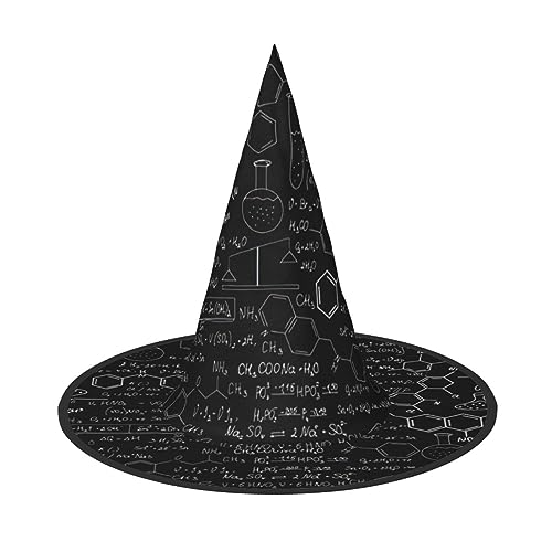 TyEdee - Halloween Hexe Mütze Gruselige Karneval Mütze Magier Cap für Halloween Abenteuer Abstrakte Wissenschaft von TyEdee