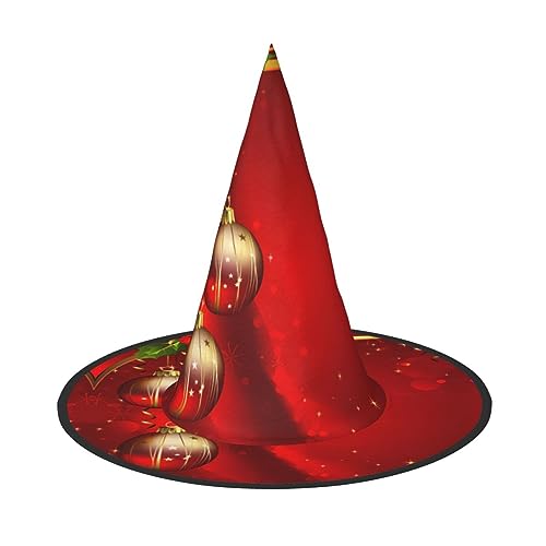 TyEdee Halloween-Hexenhut, Karneval, Gruselmütze, Zauberer, Party-Kappe für ein Halloween-Abenteuer, Weihnachten, rote Laterne von TyEdee